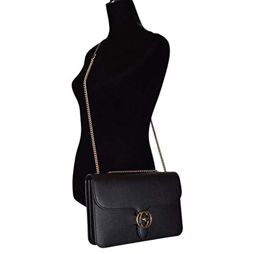 Black Leather Crossbody Bag