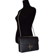 Black Leather Crossbody Bag