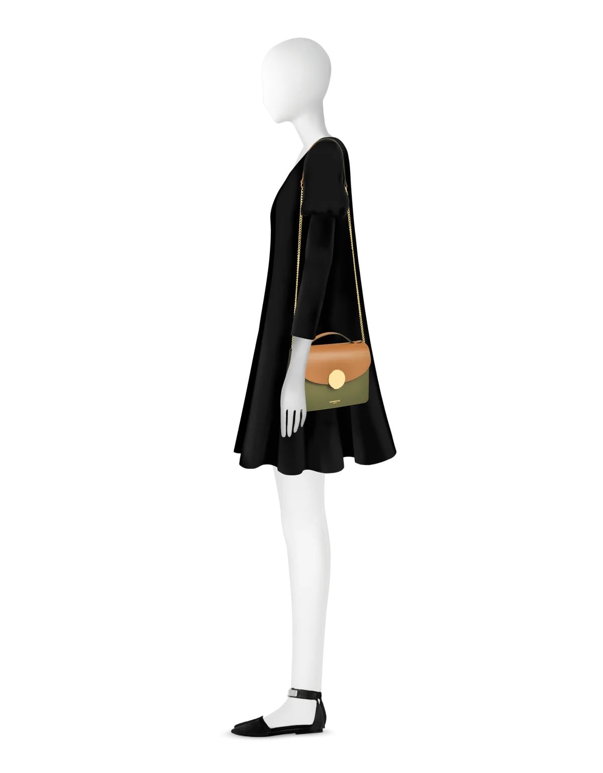 Color Block Top Handle Bag