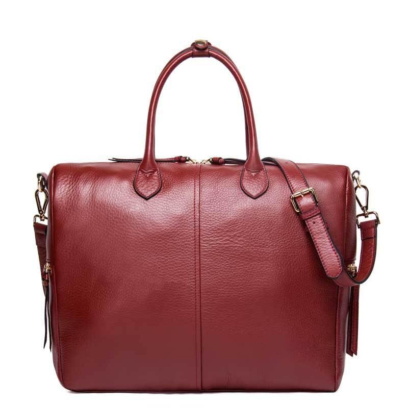 Leather Laptop Tote Bag