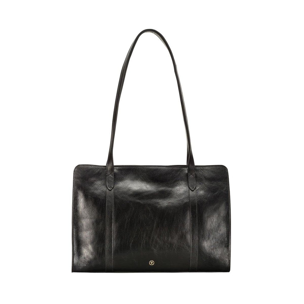Large Leather Work Tote Bag