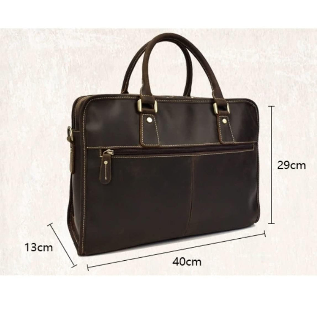 Vintage Leather Laptop Briefcase