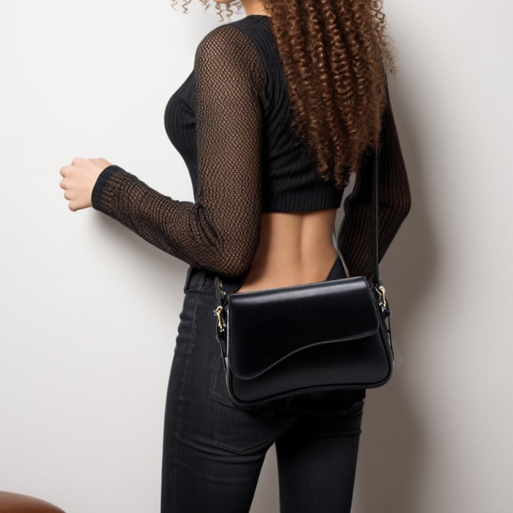 Leather Hobo Crossbody Bag