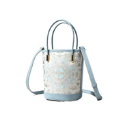 Crane Jacquard Mini Bucket Bag