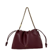 Leather Drawstring Bucket Bag
