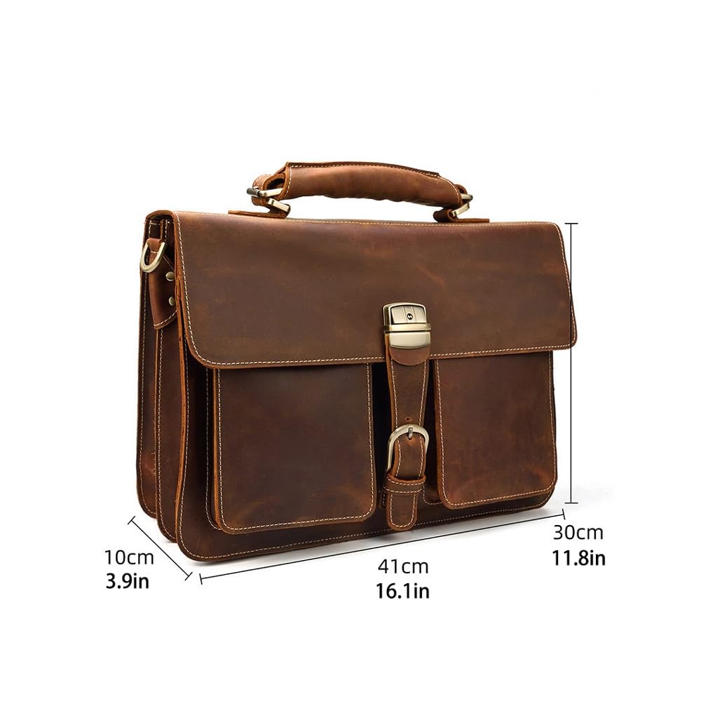 Leather Laptop Messenger Bag