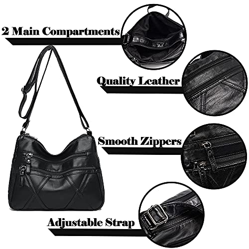 Lightweight Leather Crossbody Bag