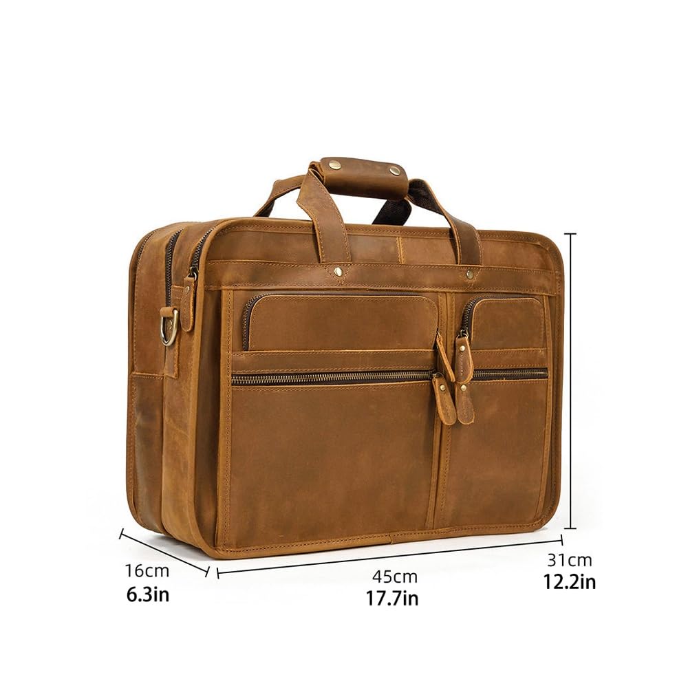 Vintage Leather Laptop Messenger Bag