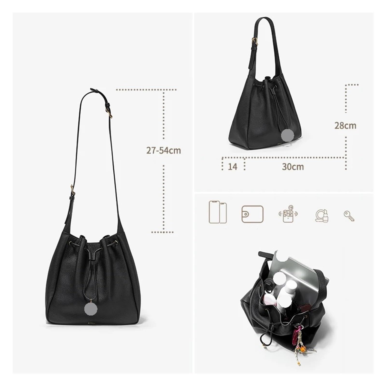 Bucket Shoulder Tote Bag