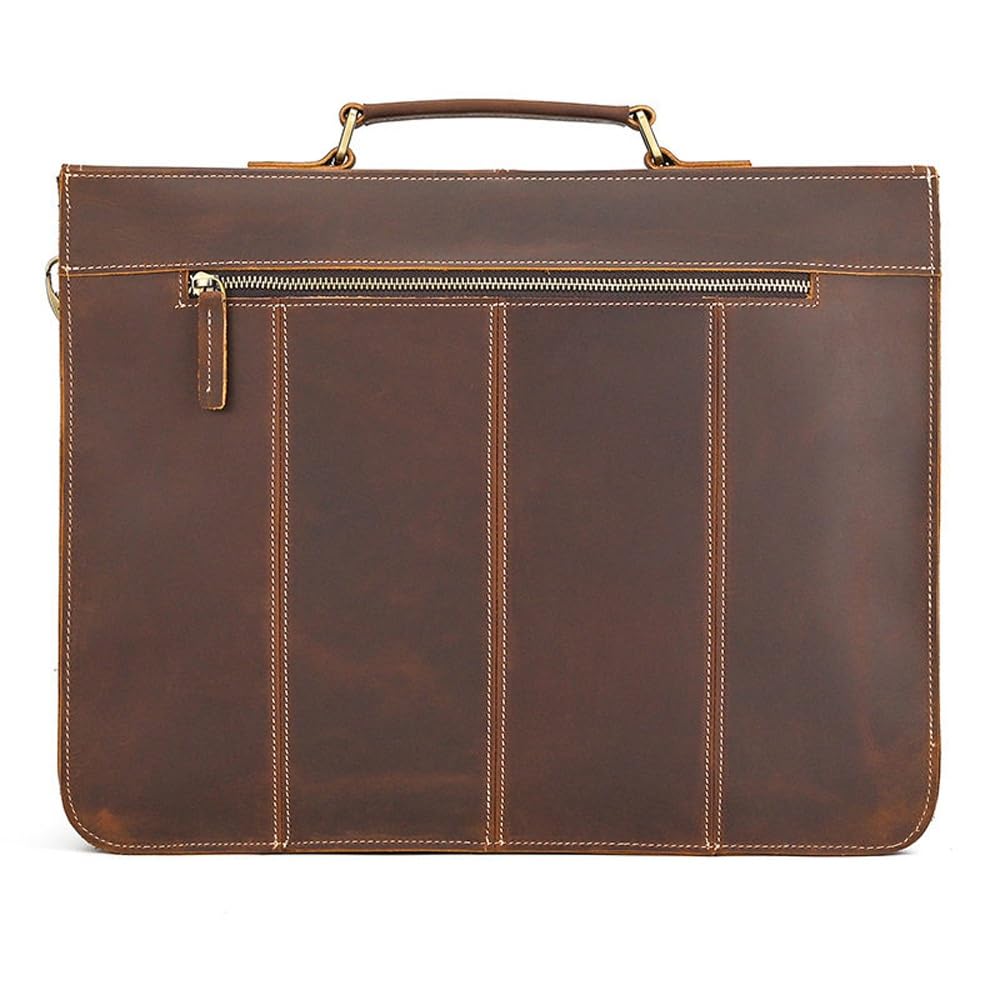 Vintage Leather Messenger Briefcase