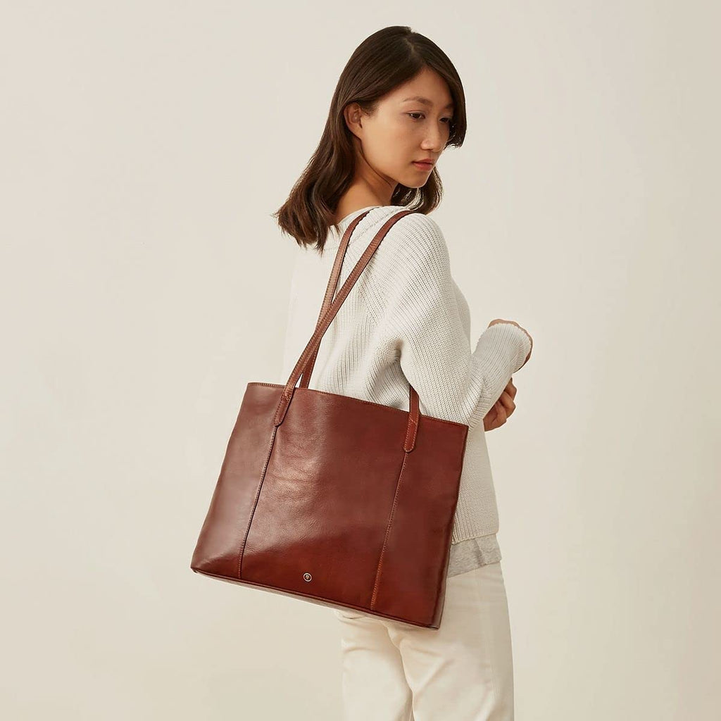Classic Leather Shopper Tote