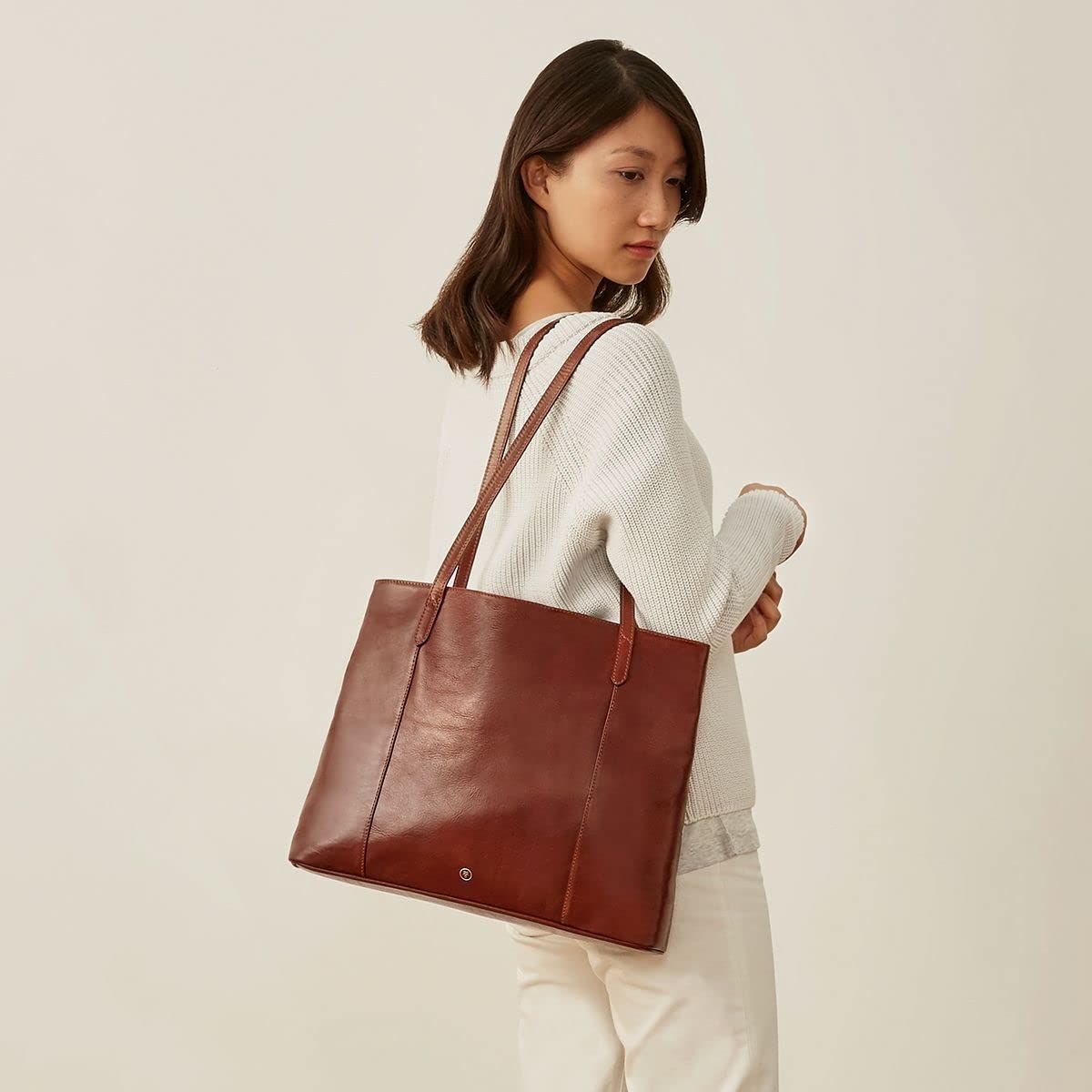 Classic Leather Shopper Tote