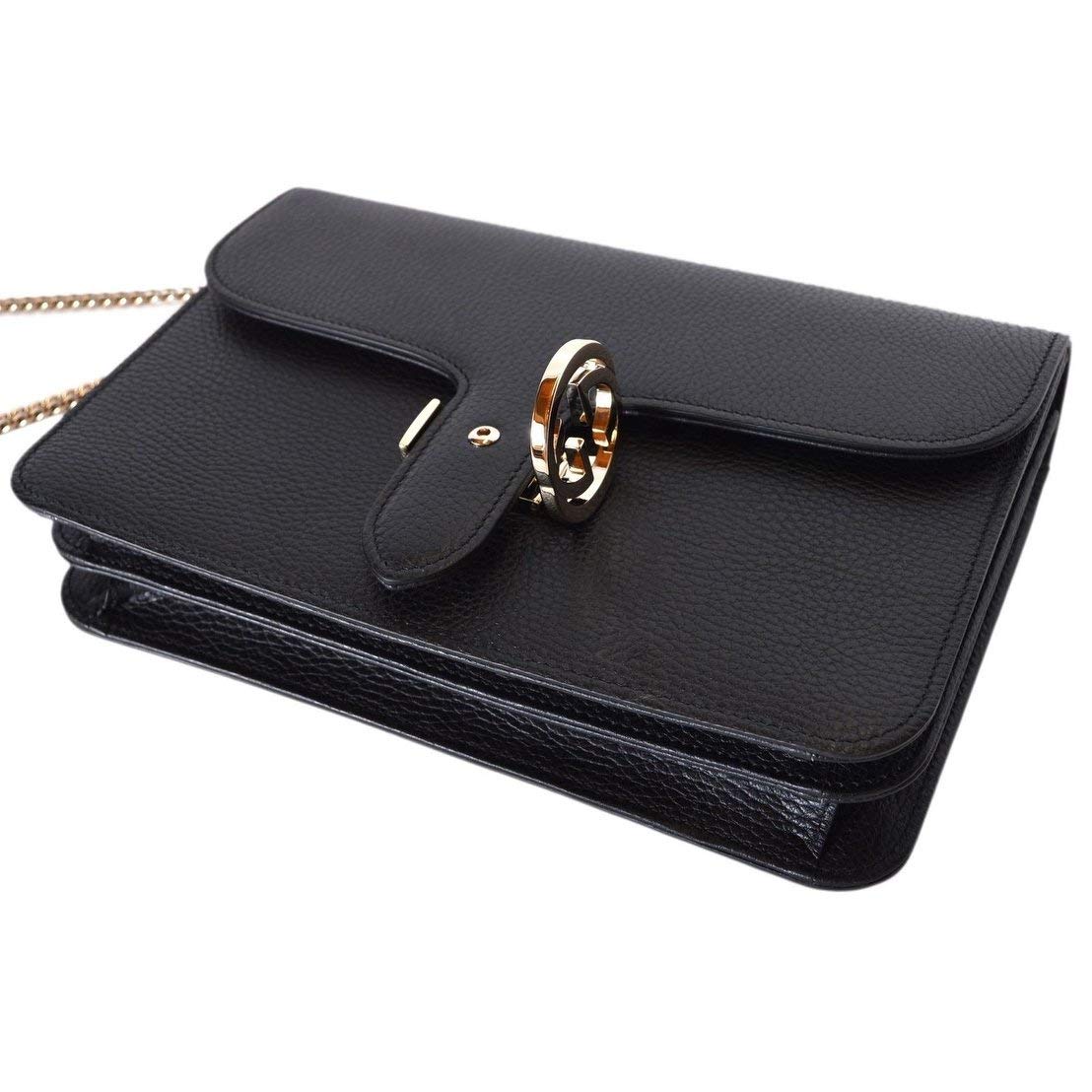 Black Leather Crossbody Bag
