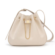 Leather Chain Bucket Bag