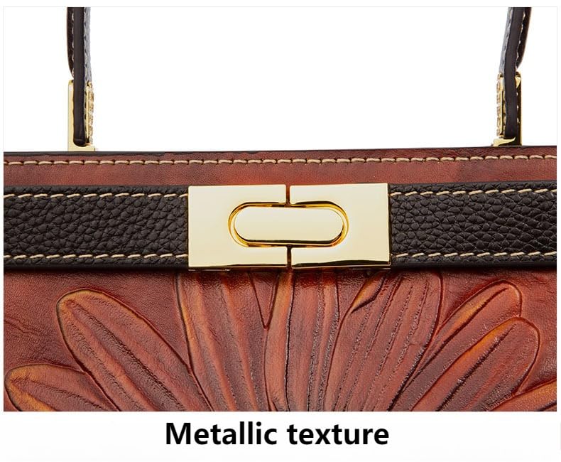 Embossed Leather Chain Bag