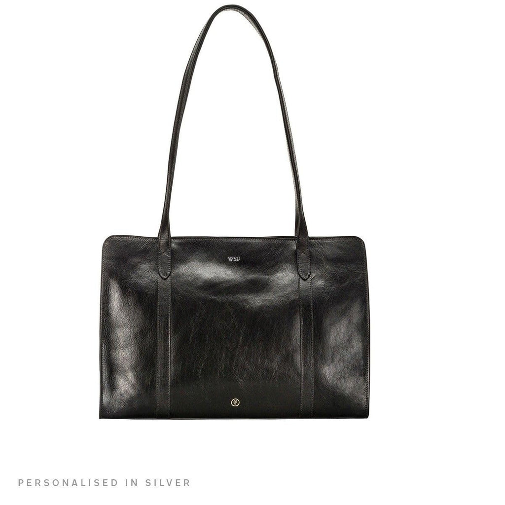 Large Leather Work Tote Bag