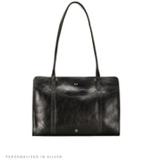Large Leather Work Tote Bag