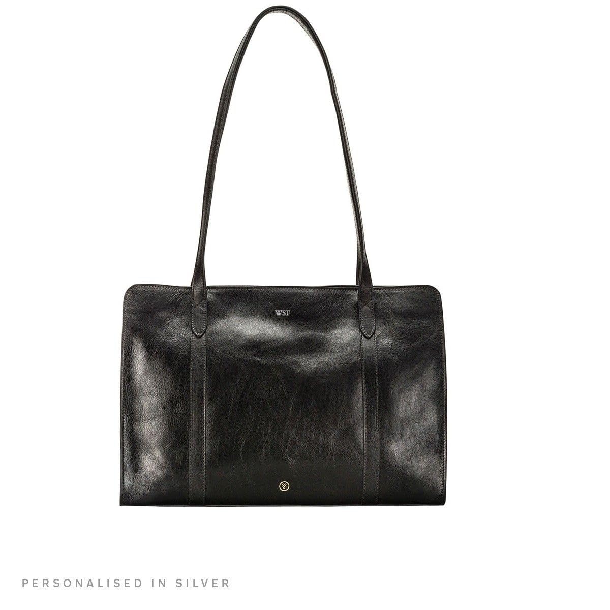 Large Leather Work Tote Bag
