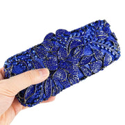 Floral Rhinestone Clutch Bag