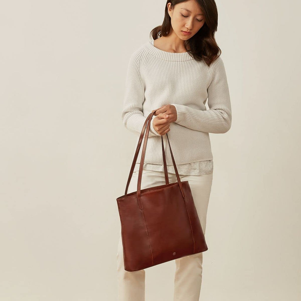 Classic Leather Shopper Tote