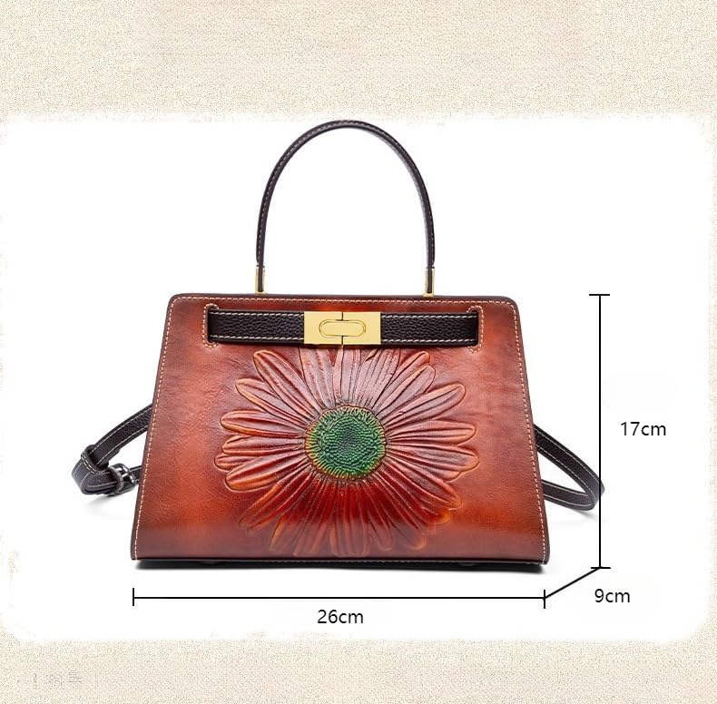 Embossed Leather Chain Bag