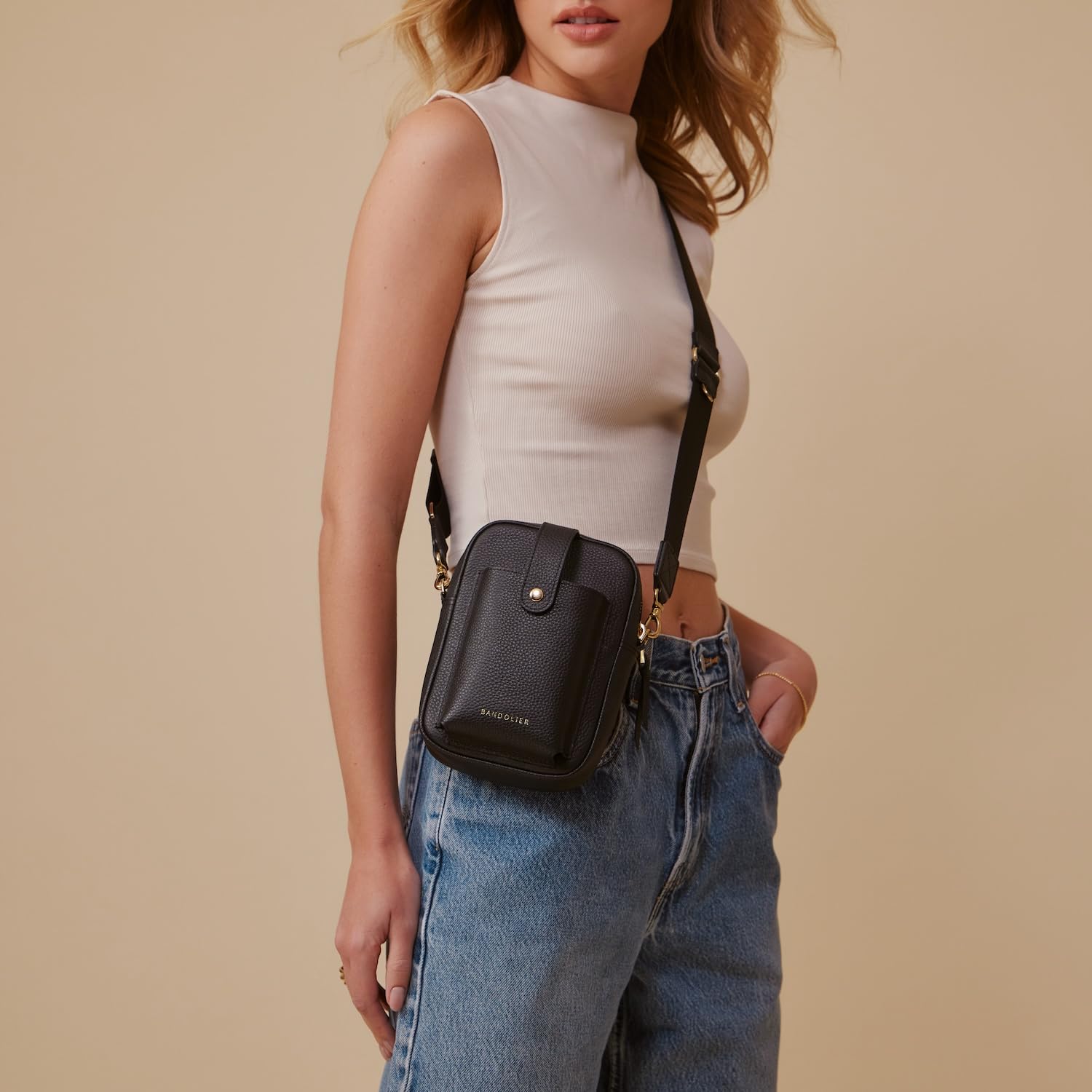 Pebbled Leather Crossbody Bag