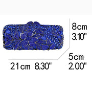 Floral Rhinestone Clutch Bag