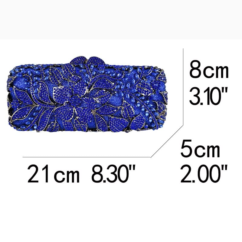 Floral Rhinestone Clutch Bag