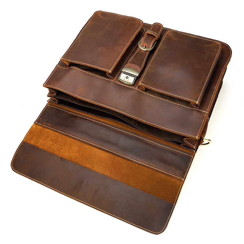 Leather Laptop Messenger Bag