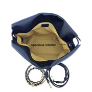 Leather Drawstring Bucket Bag
