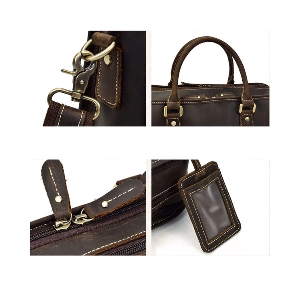 Vintage Leather Laptop Briefcase