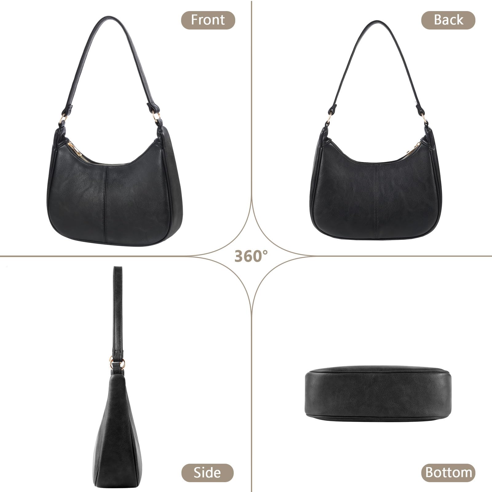 Soft Leather Hobo Bag