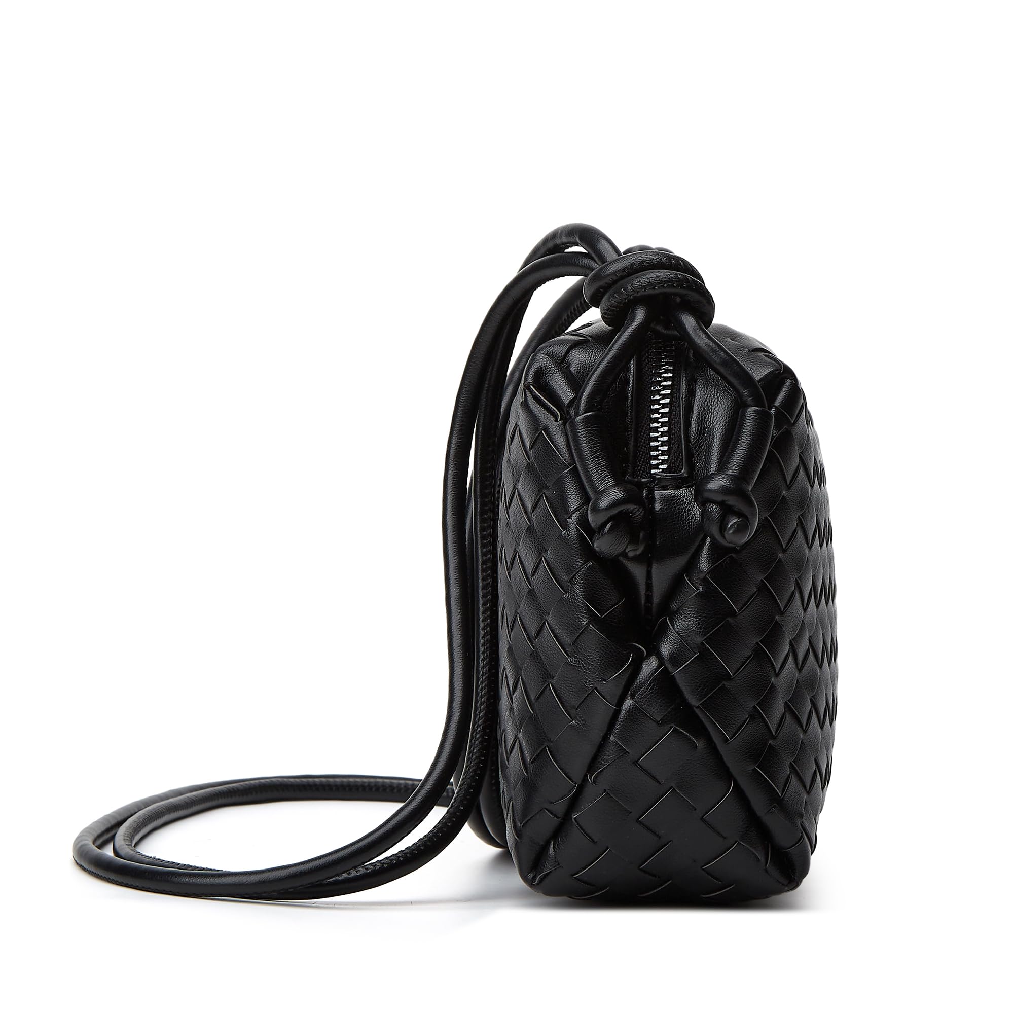 Woven Leather Crossbody Bag