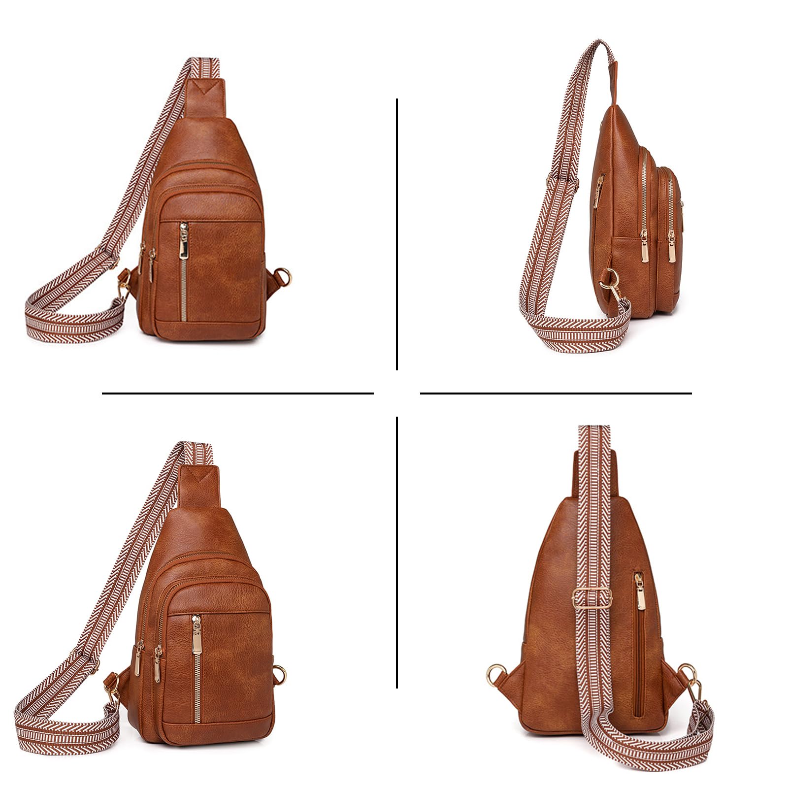 Leather Crossbody Sling Bag