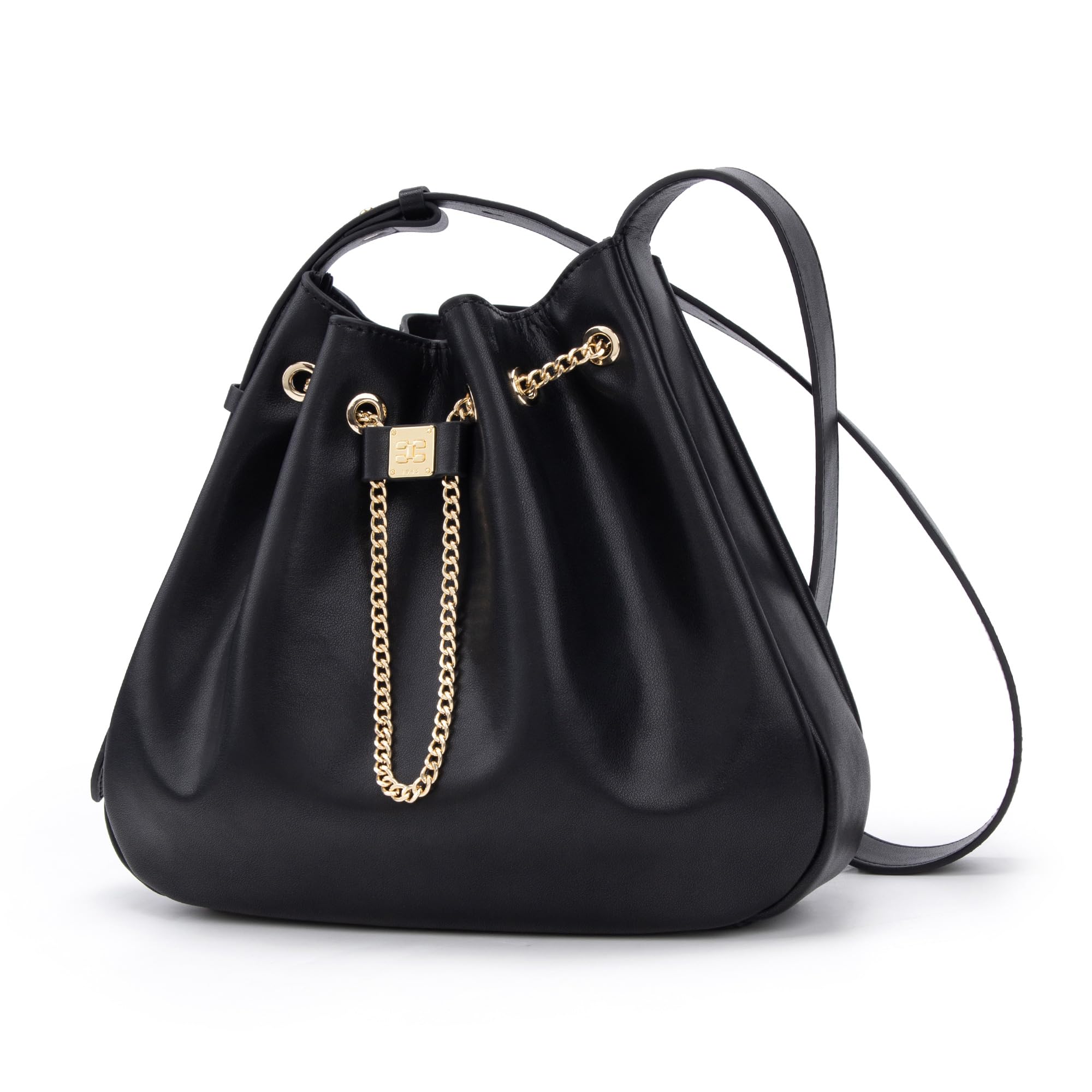 Leather Chain Bucket Bag