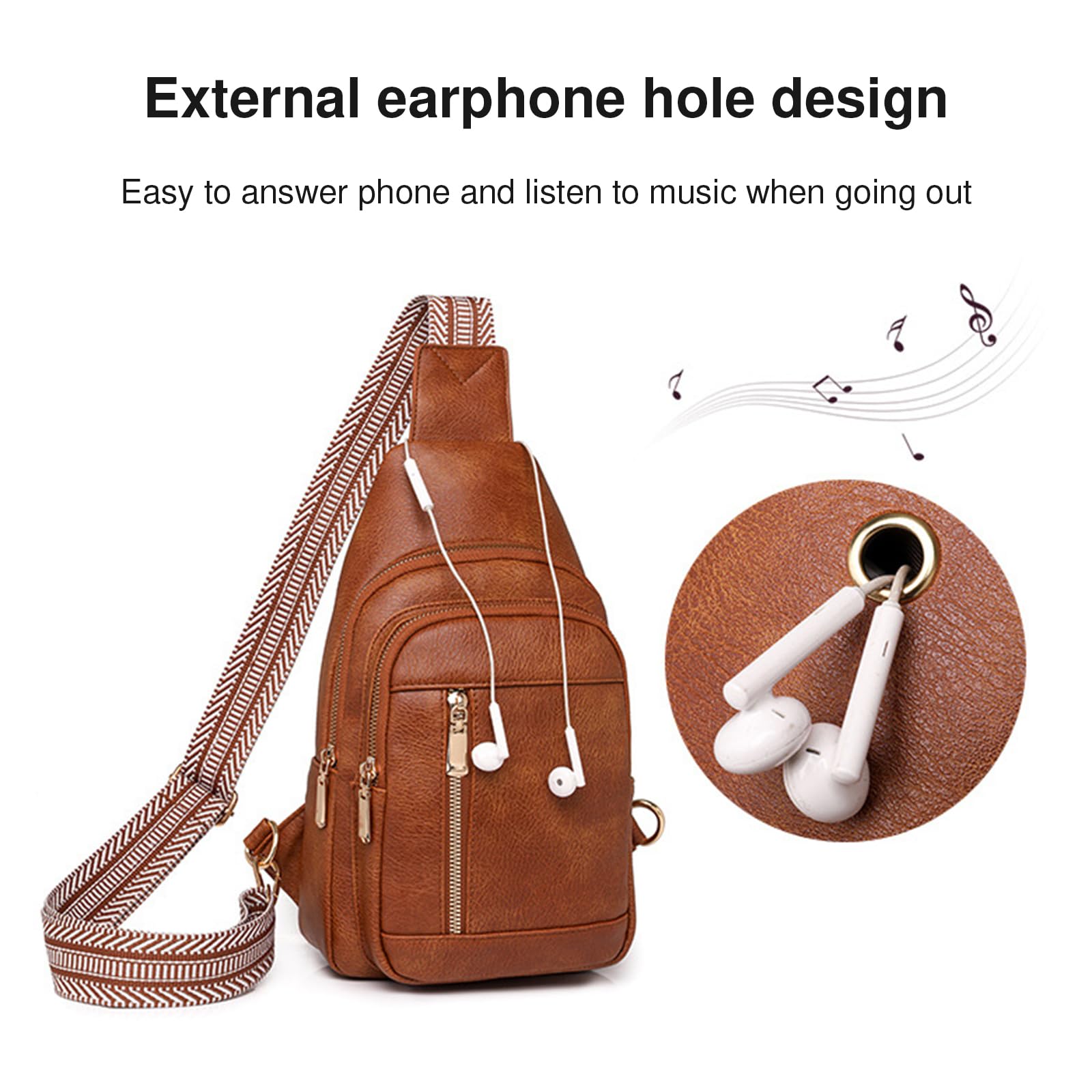 Leather Crossbody Sling Bag