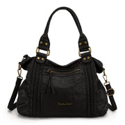 Washed Leather Hobo Bag