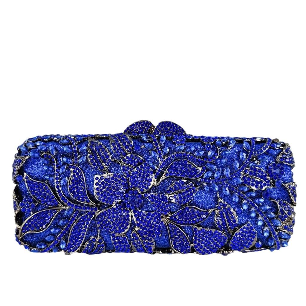 Floral Rhinestone Clutch Bag