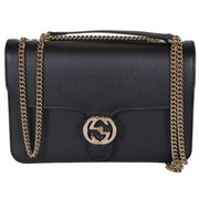 Black Leather Crossbody Bag