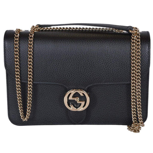 Black Leather Crossbody Bag