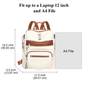 Leather Laptop Backpack Purse