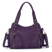Washed Leather Hobo Bag