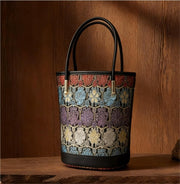 Jacquard Mini Bucket Bag