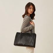 Large Leather Work Tote Bag