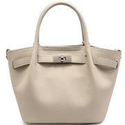 Leather Bucket Satchel Bag