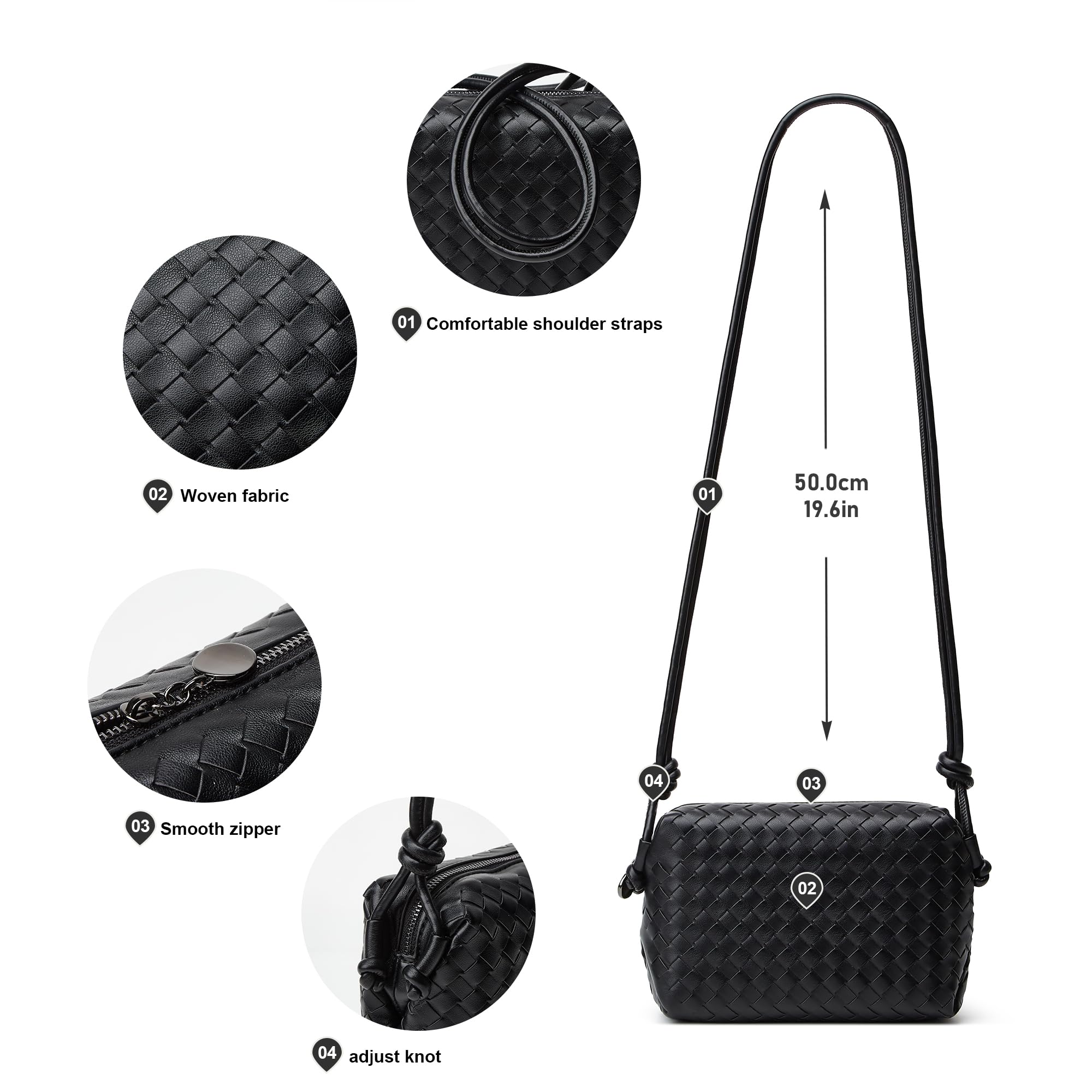 Woven Leather Crossbody Bag