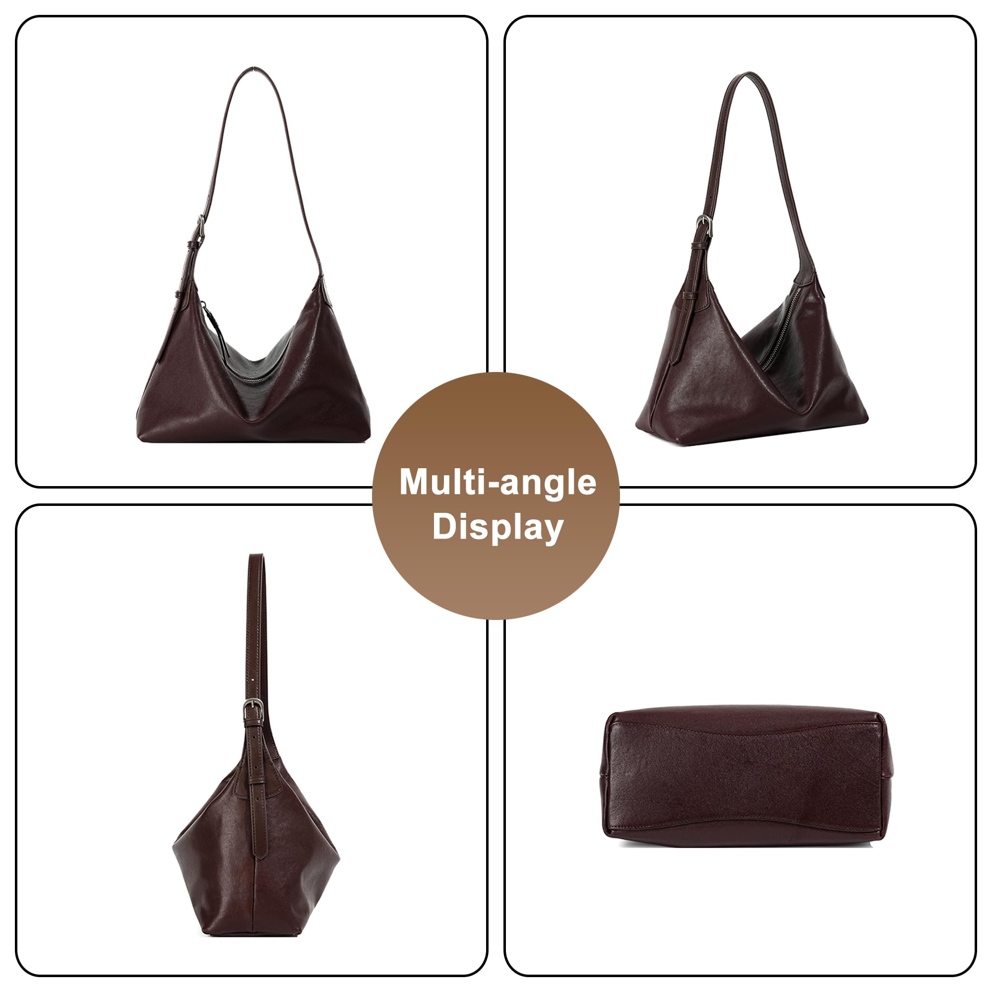 Leather Hobo Satchel Bag