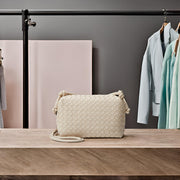 Woven Leather Crossbody Bag