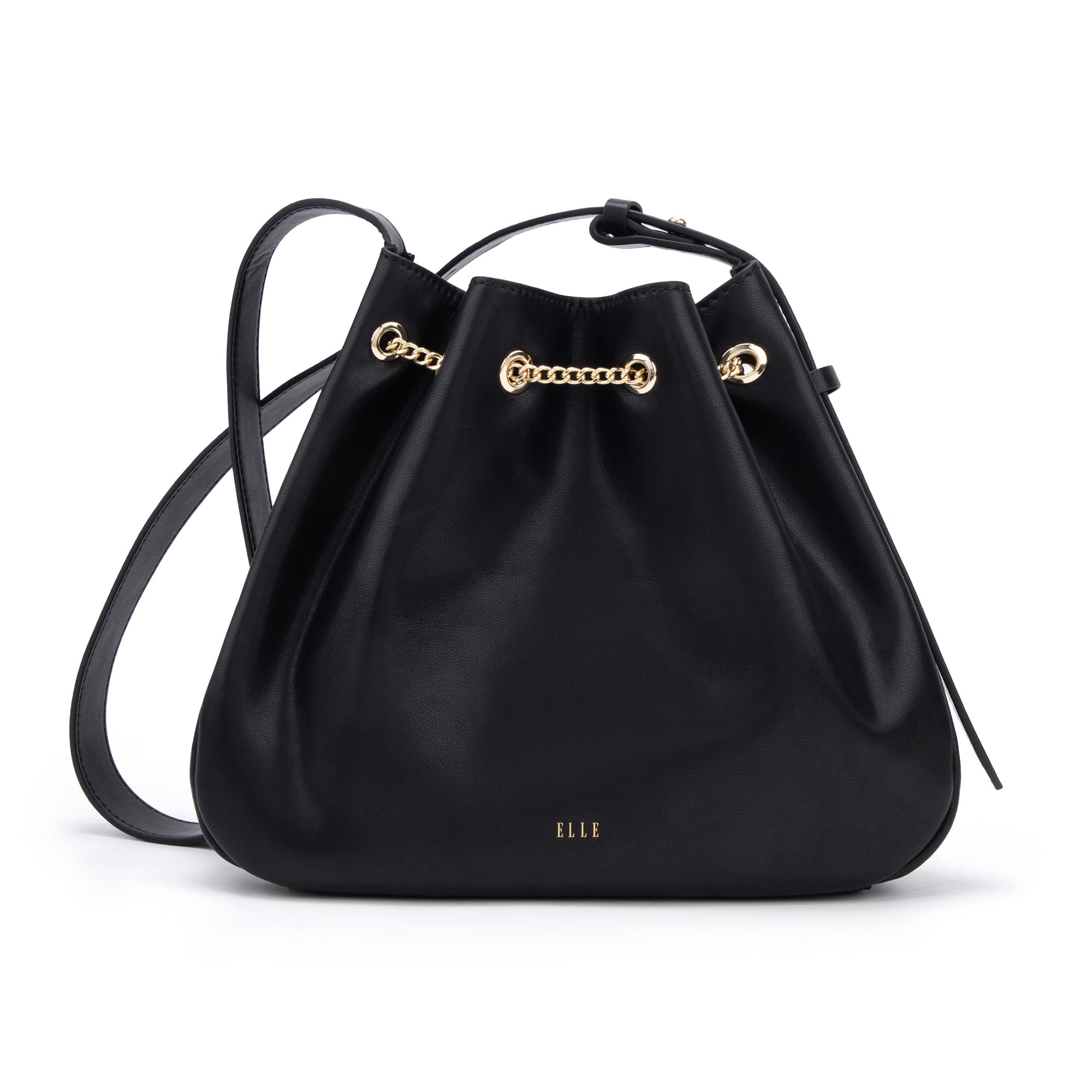 Leather Chain Bucket Bag