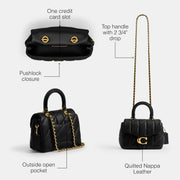 Quilted Top Handle Bag